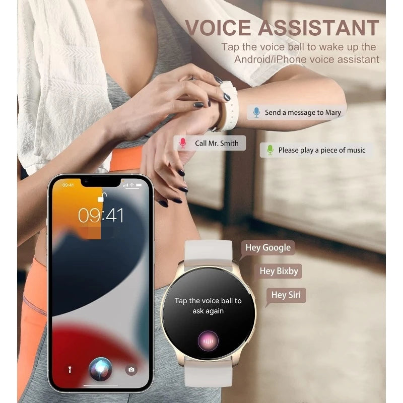 Smart Watch for Women Answer/Make Call Fitness Tracker Waterproof