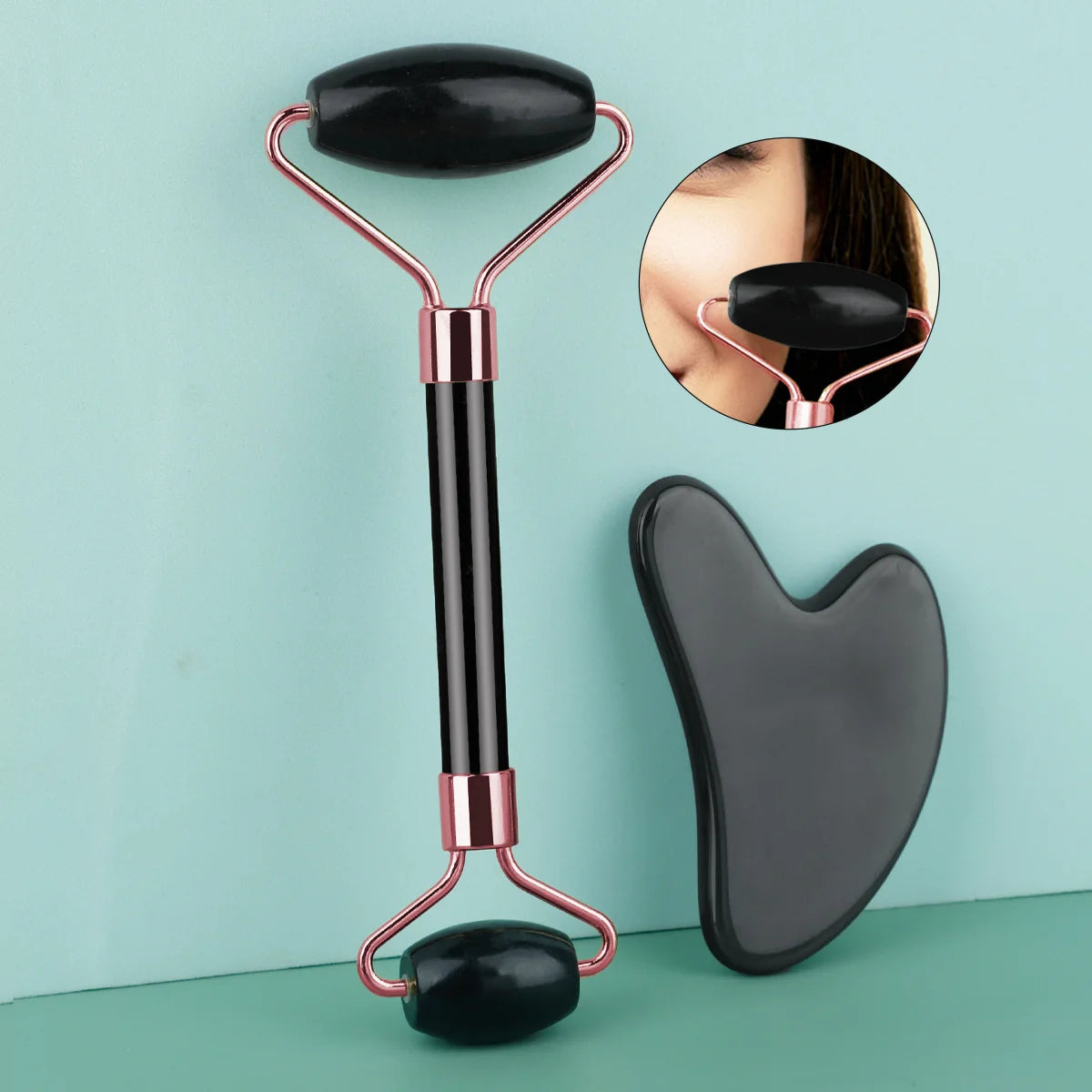 RANCAI Gua Sha Massage Roller Set Face And Neck Lifting