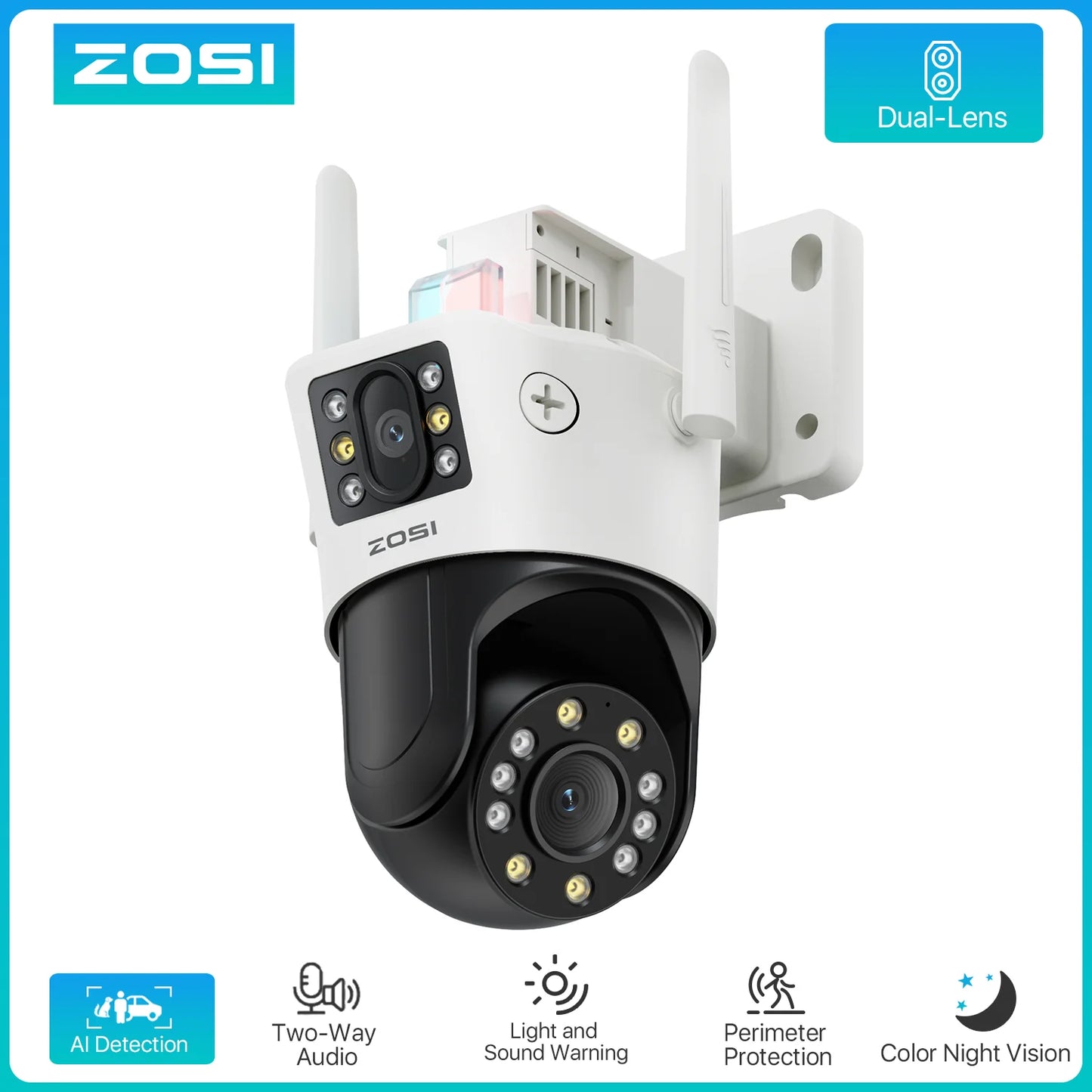 ZOSI C298Pro Max 4K 8MP Dual Lens PTZ Security Camera
