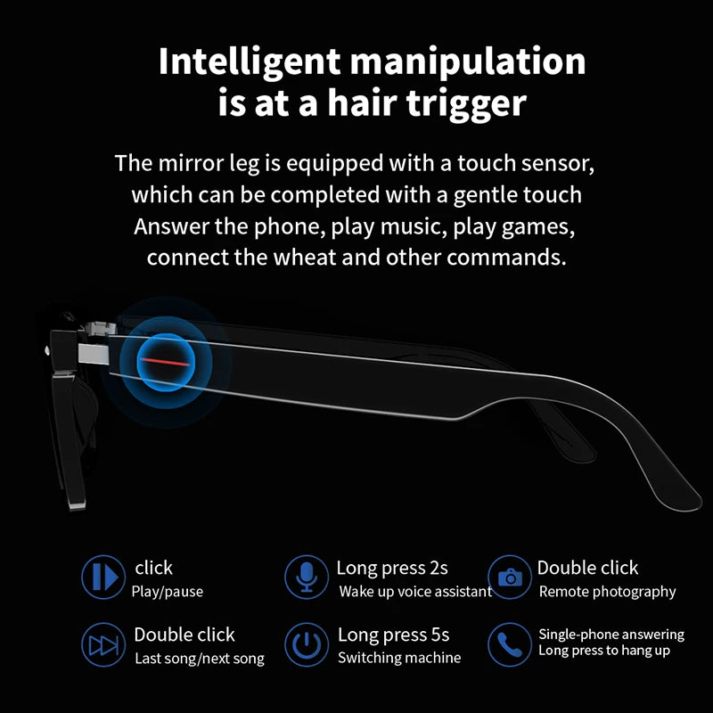 Giinova Bluetooth Wireless Glasses for Music and Calls