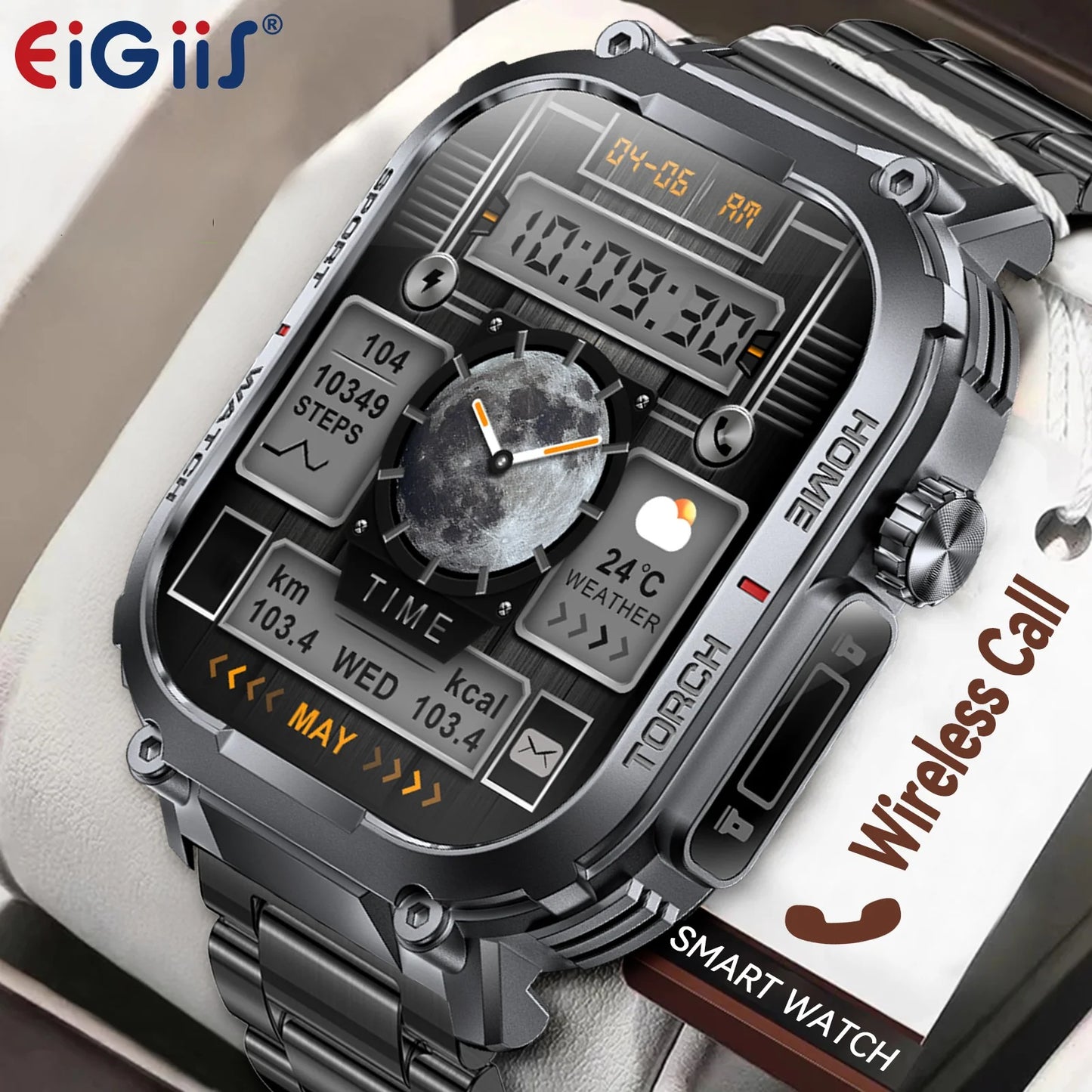 EIGIIS Smart Watch With Compass And Fitness Tracking Features