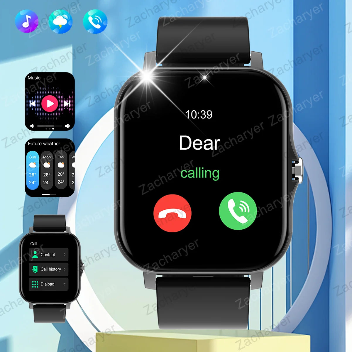 Lomaxfr Sports Smart Watch with Wireless Call Function