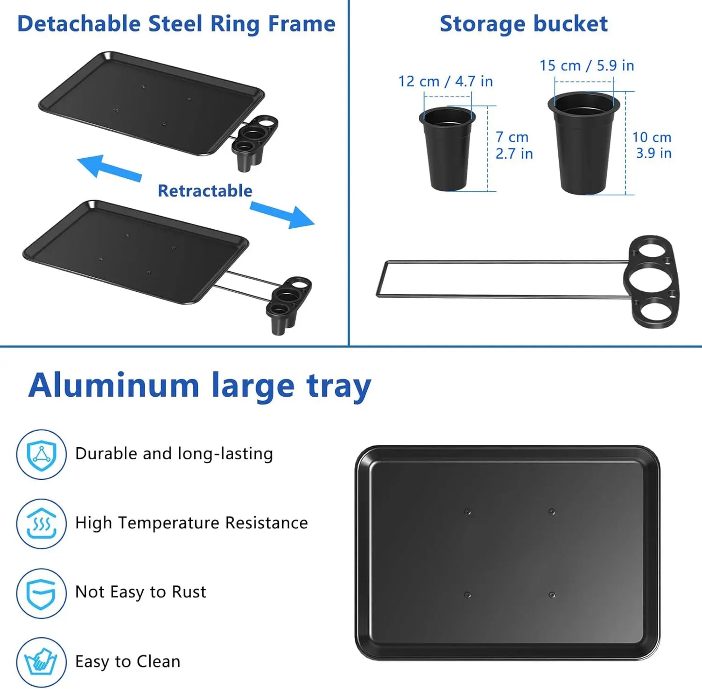 Hign-concerned Aluminum Salon Tray Cart With Storage Wheels