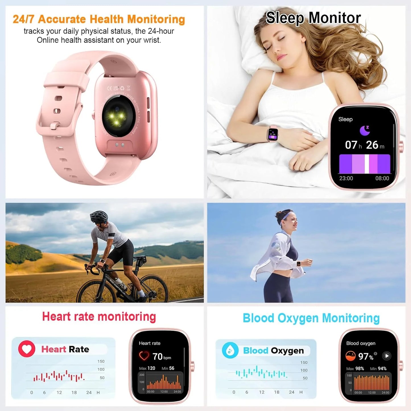 1.91 Inch Smartwatch Answer Call IP68 Fitness Tracker