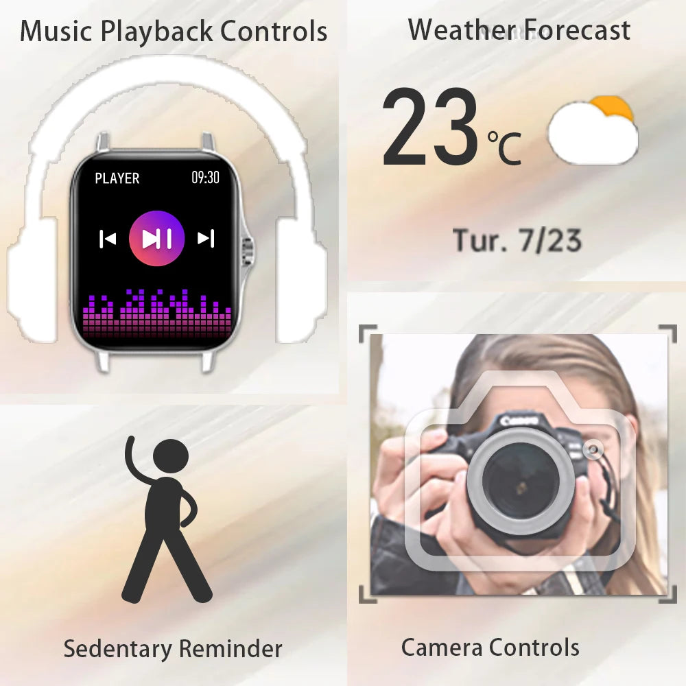 INNOFOVO Smartwatch Fitness Tracker With Wireless Calls
