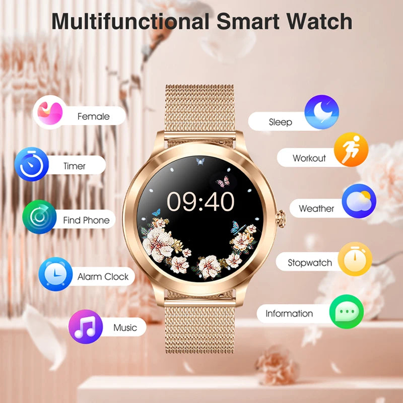 Smart Watch for Women Fitness Tracker Music Call Reminders