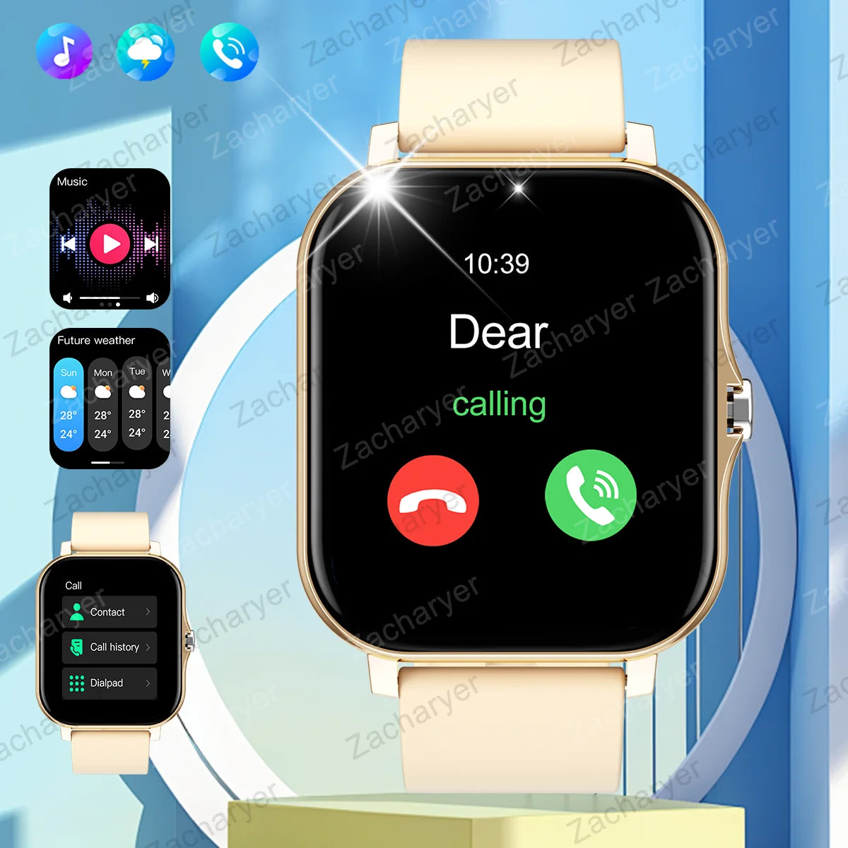 Lomaxfr Sports Smart Watch with Wireless Call Function