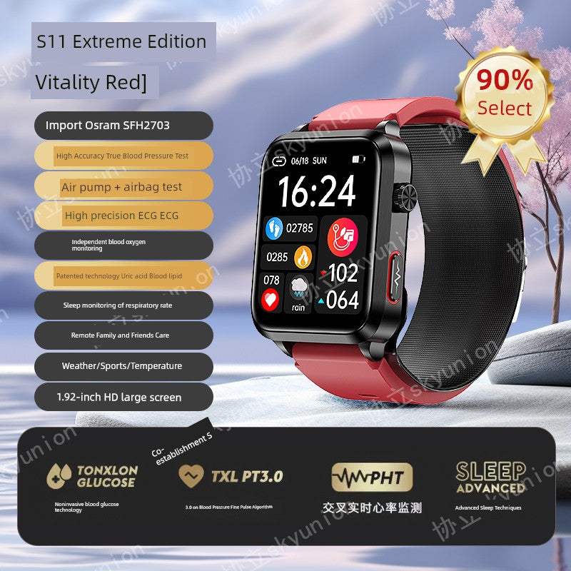 Skyunion W2 Blood Pressure Wrist Smartwatch For Elderly