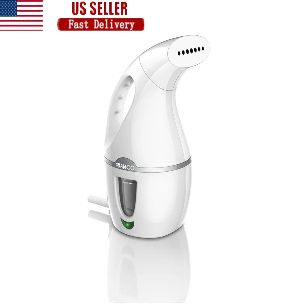 Handheld Travel Garment Steamer 1100W Quick Wrinkle Remover Compact Design Ergonomic Handle Detachable Water Tank Ideal Home