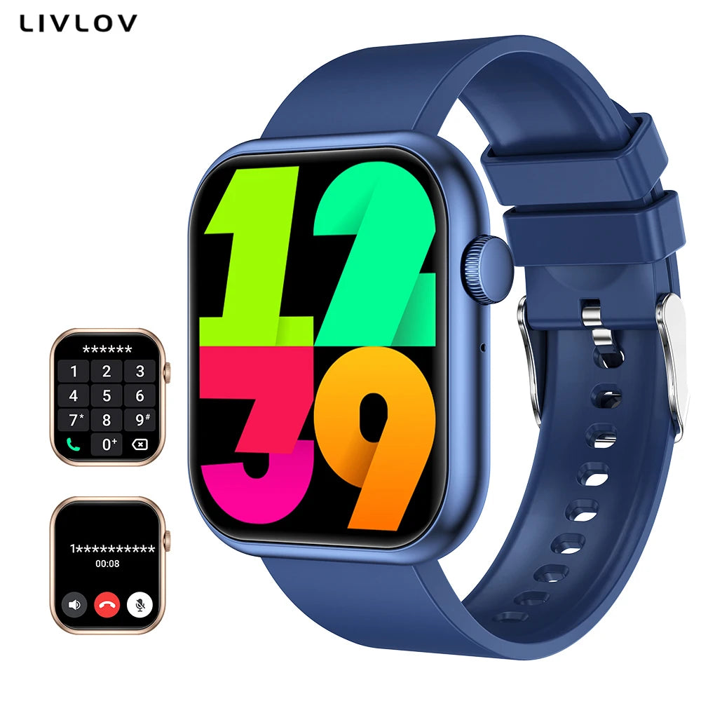 AI Voice Assistant Smart Watch, 2.0 HD Screen, Temp Check