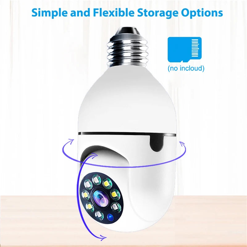 Wifi IP E27 Bulb Surveillance Camera Night Vision Wireless Home Security CCTV Mini Camera 1080P