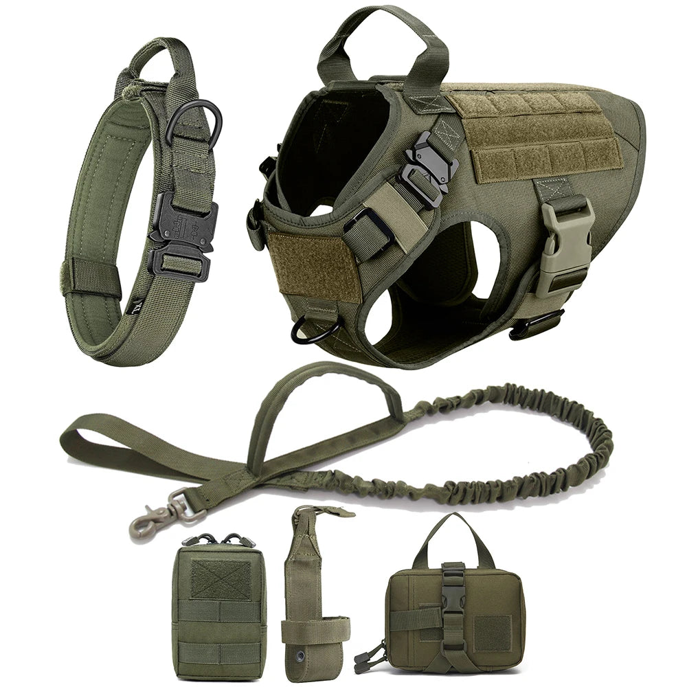 Large Dog Harness And Leash Training Walking Vest Set