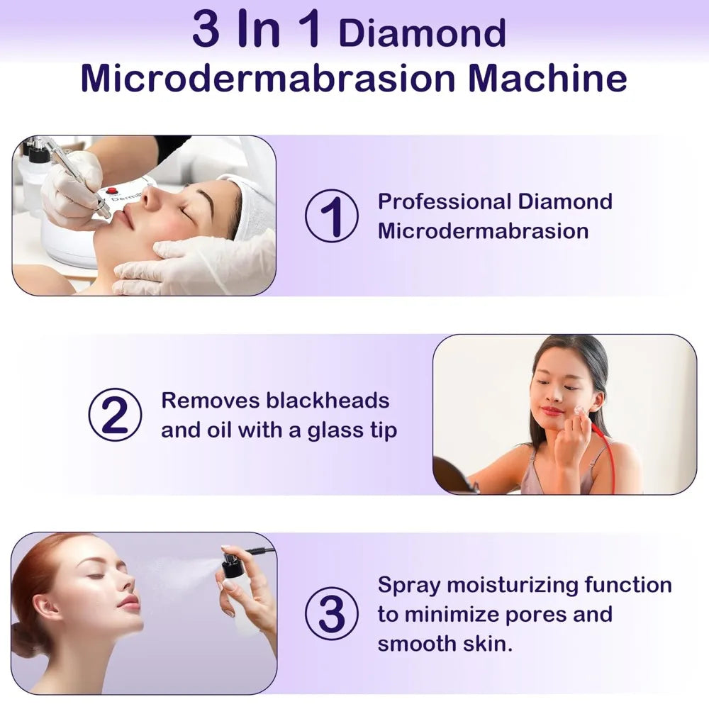Hign-concerned 3 In 1 Diamond Microdermabrasion Machine