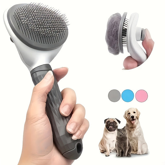 Gentle Pet Hair Removal Brush One Click Easy Grooming For Dogs And Cats Pet Grooming