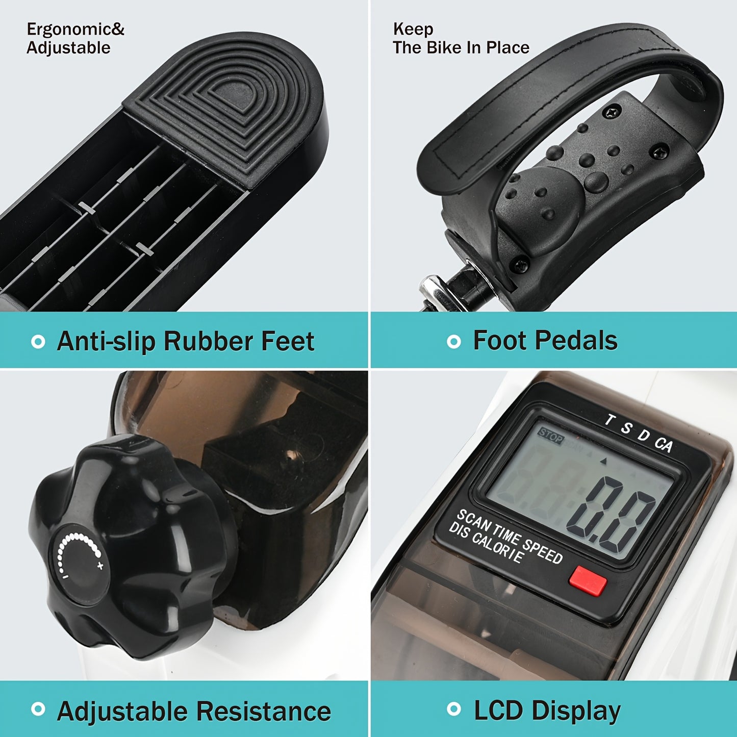 Under-Desk Pedal Trainer with Digital Display and Adjustable Resistance