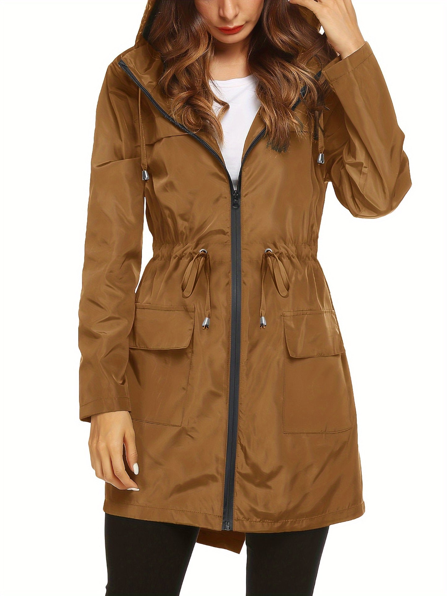 BASHAFO Hooded Raincoat Lightweight Portable Rainy Season