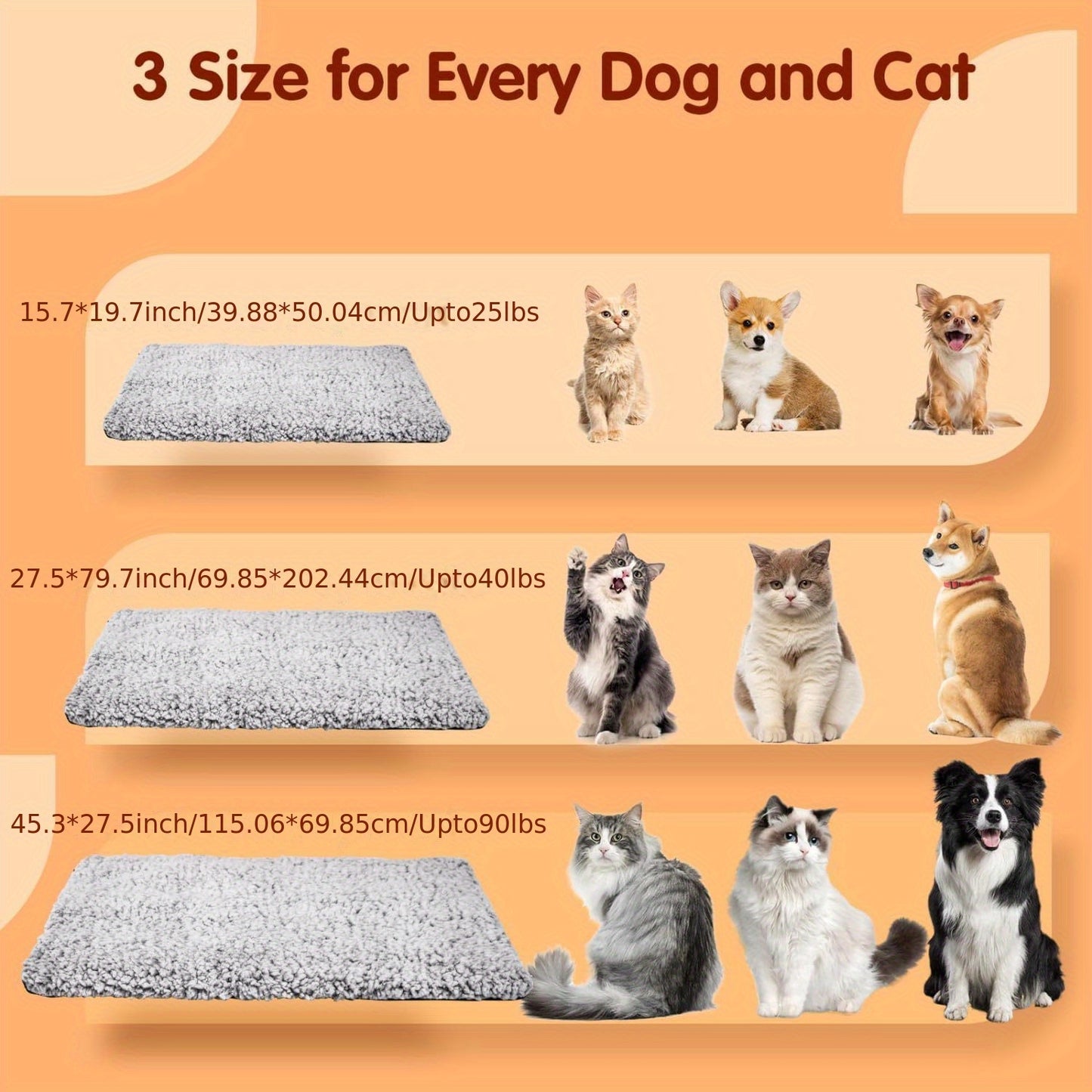 Warm Blanket for Dogs and Cats One Piece Autumn and Winter Polyester Fiber Machine Washable