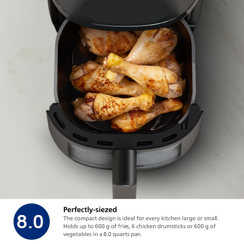 8.0-Quart Large Capacity Air Fryer with Smart Cook Program