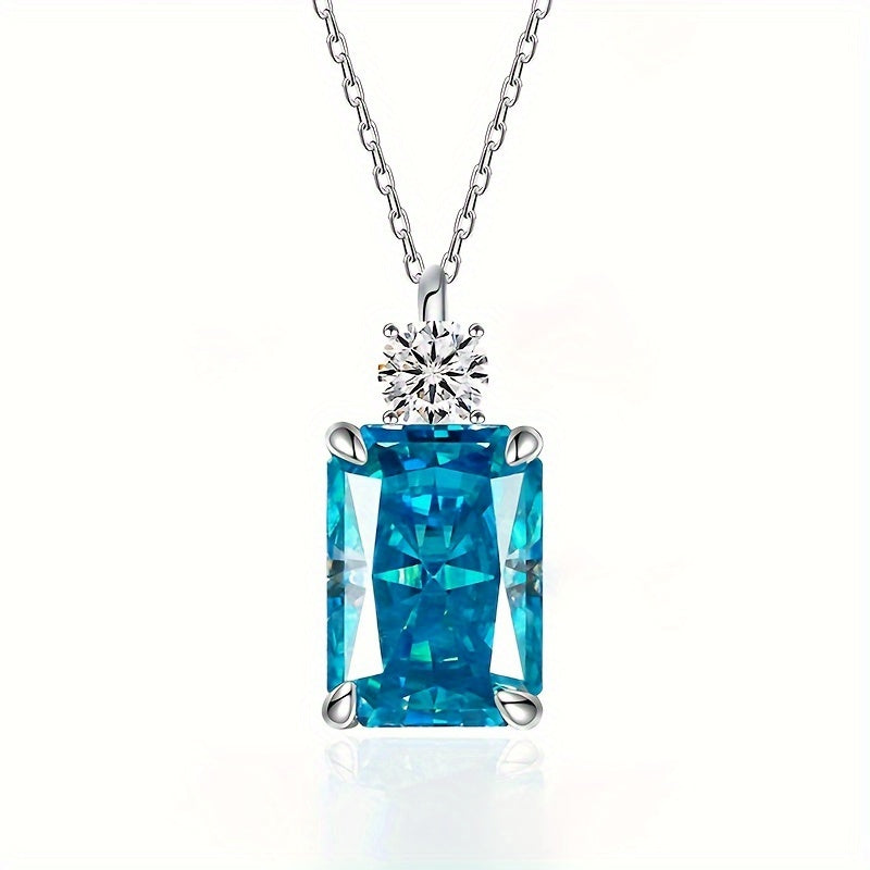 18k Golden Plated 925 Silver Moissanite Pendant Necklace