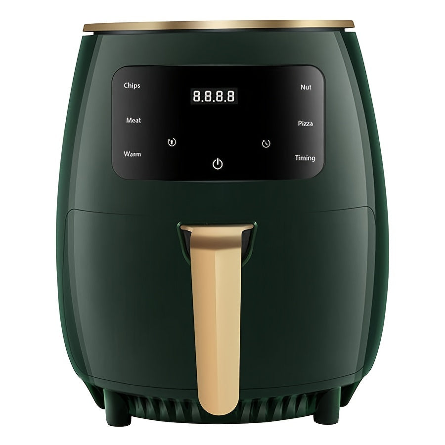 Extra-Large 1.19gal Air Fryer with 800W Power, 360° Hot Air Circulation - Smart LED Touchscreen, Multi-Function Deep Fryer for Healthy Cooking