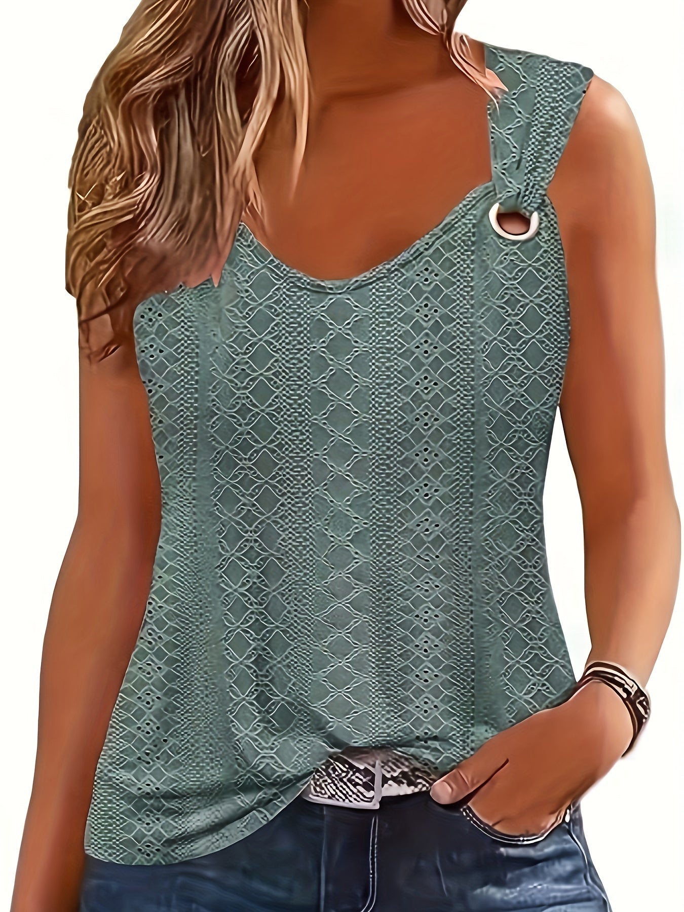 Ladies V-Neck Sleeveless Comfortable Tops Casual Vest Women