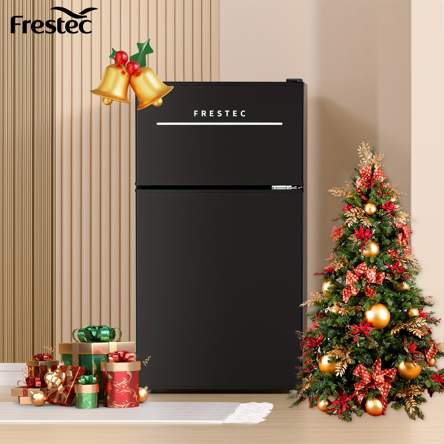 Frestec 3.5 Cubic Feet Mini Fridge With Freezer Compartment