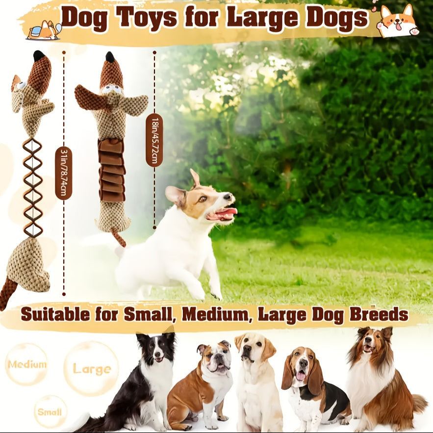Crinkled Paper Filled Large Squeaky Dog Toys Pull Dog Bite Toys For All Sizes Without Battery Pet Supplies