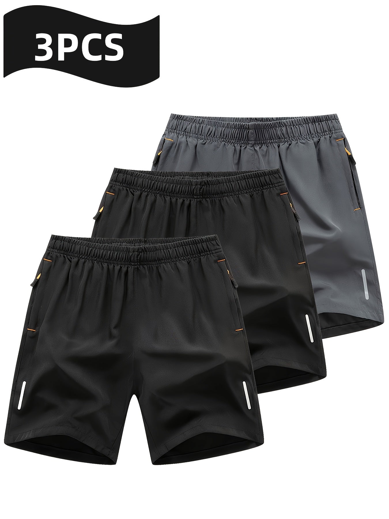 Men'S Three-Piece Set of Casual Sports Shorts