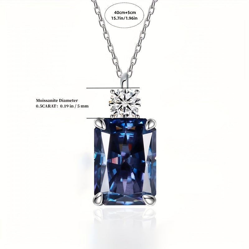 18k Golden Plated 925 Silver Moissanite Pendant Necklace