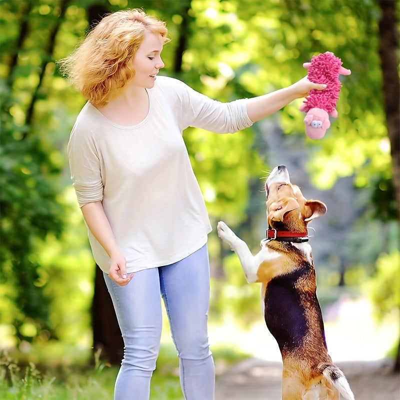 6 Pack Durable Pet Squeak Toys No Stuffing Plush Dogs Chew Toy for Small Medium Large Breed Chewers Squeaky Interactive Teething Toy Tough Puppy Supplies Best Birthday Gift for Dog Lovers