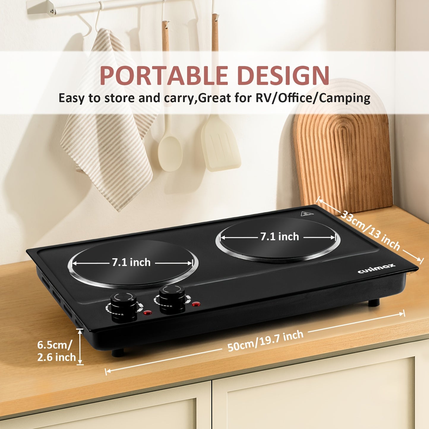 Cusimax 1800W Infrared Ceramic Electric Hot Plate Easy Clean