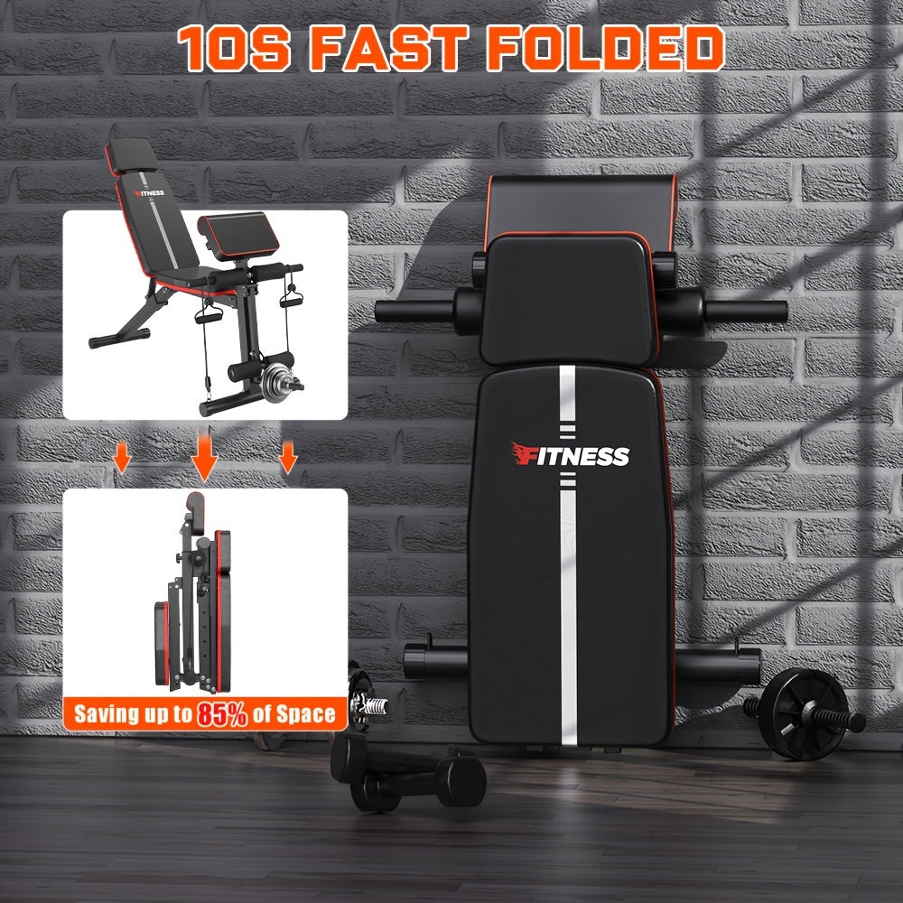 Workout Bench For Home Gym, Foldable Incline Decline Benches For Full Body Workout 770lbs