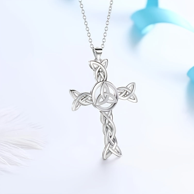 Sterling Silver Celtic Cross Pendant 4.48g 925 Crafted