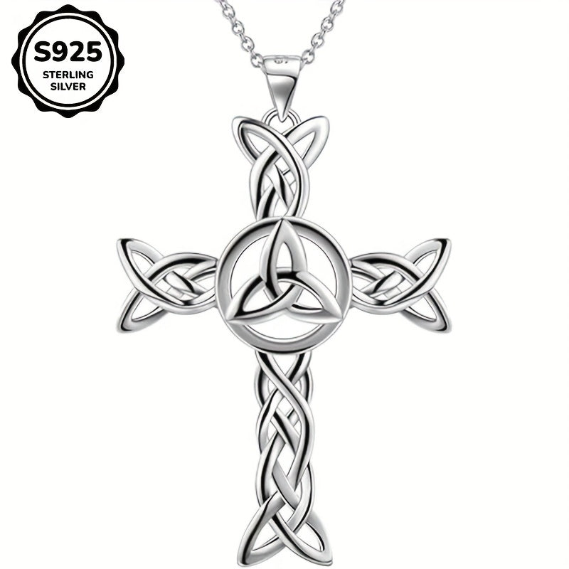 Sterling Silver Celtic Cross Pendant 4.48g 925 Crafted
