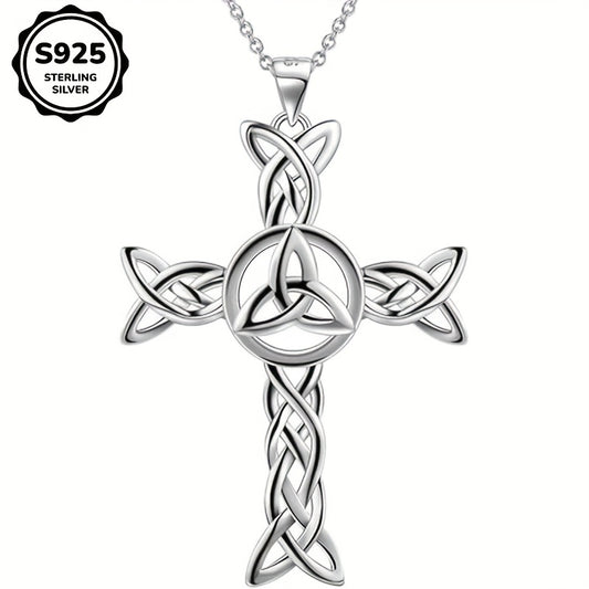 Sterling Silver Celtic Cross Pendant 4.48g 925 Crafted