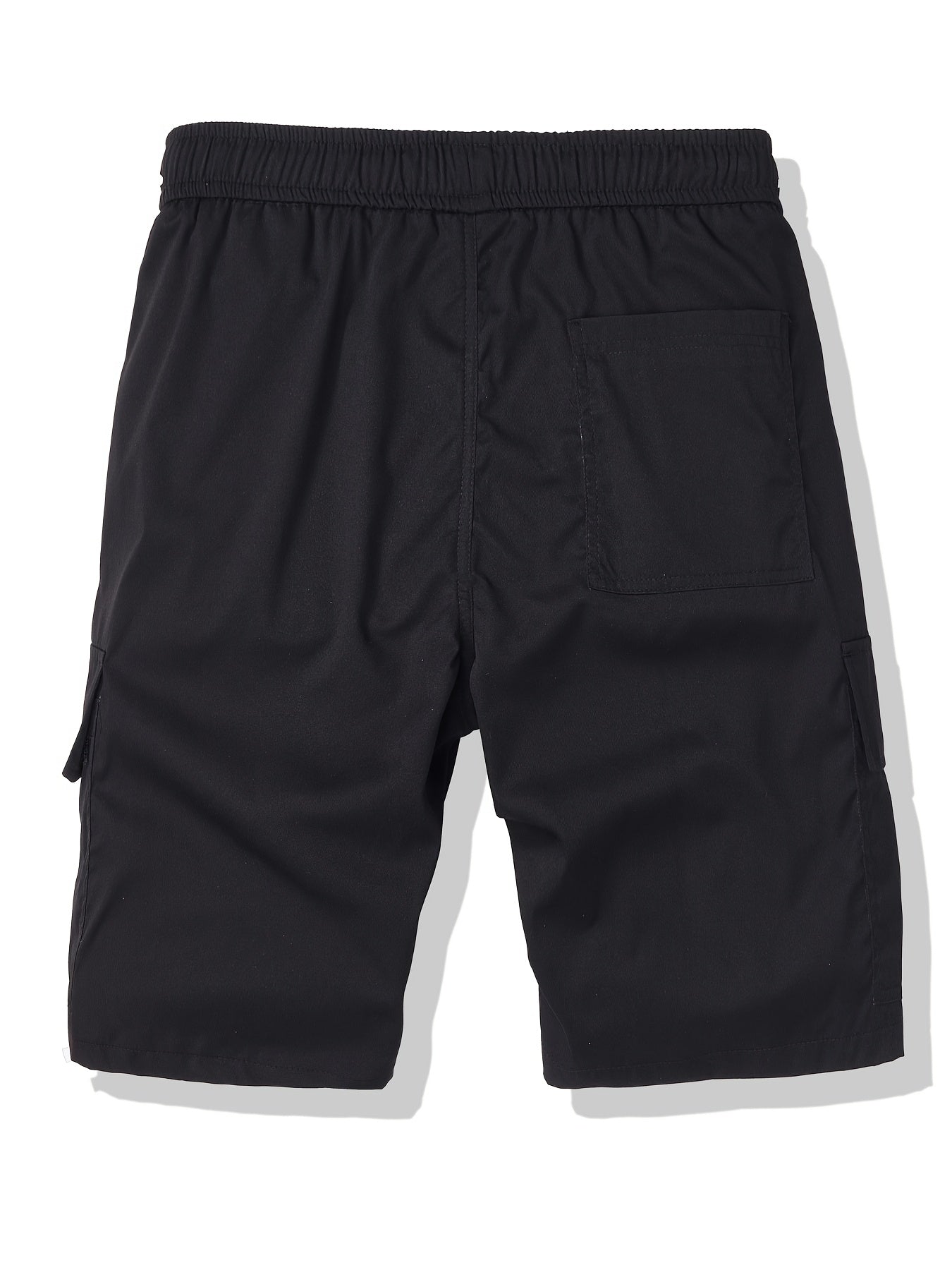 3 Piece Men's Outdoor Cargo Shorts with Adjustable Drawstring Waist and Multiple Pockets Loose Fit Casual Shorts for Hiking Running Spring Summer Fall Black Dark Gray Tan