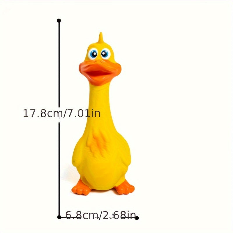 3Pcs Squeaky Chicken Dog Toys Durable Rubber Duck Chew Toys With Screaming Sound Bite Resistant Teeth Grinding Interactive Pet Play For All Breeds