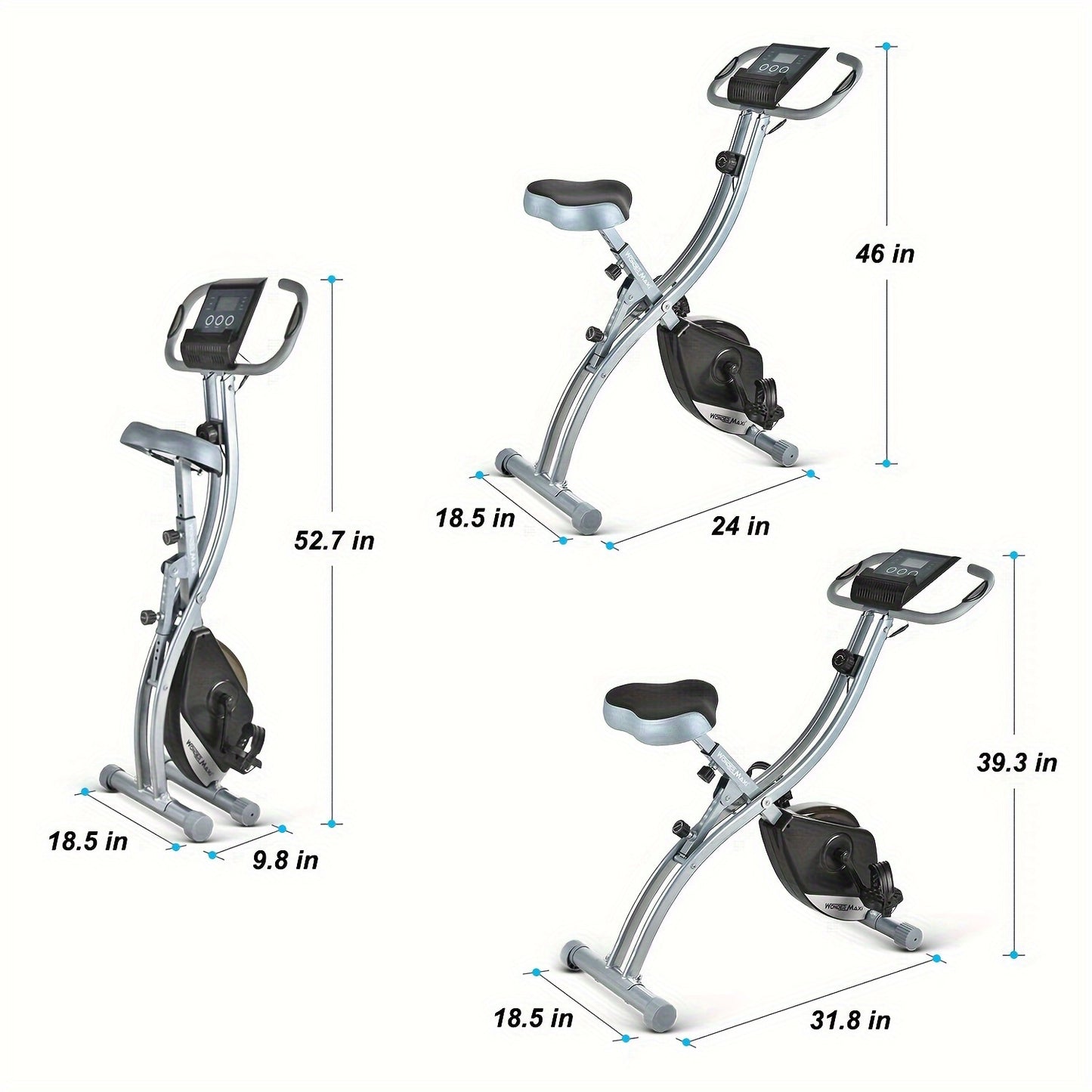 Portable Bike with Roller Skating Design Low Noise 300 Pounds