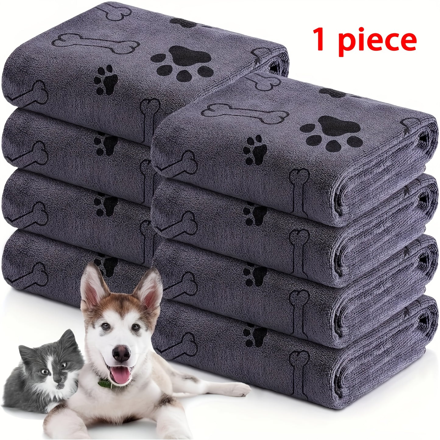 One Pet Bath Towel Quick Drying Absorbent For Dogs Cats