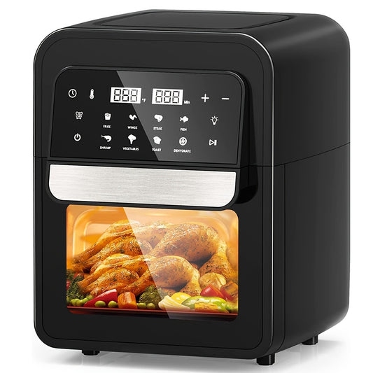 6.5 Quart Air Fryer Electric Hot Airfryers Oven Oil Free Cooker with 8 Presets, Digital LCD Touch Screen, Non-Stick Basket