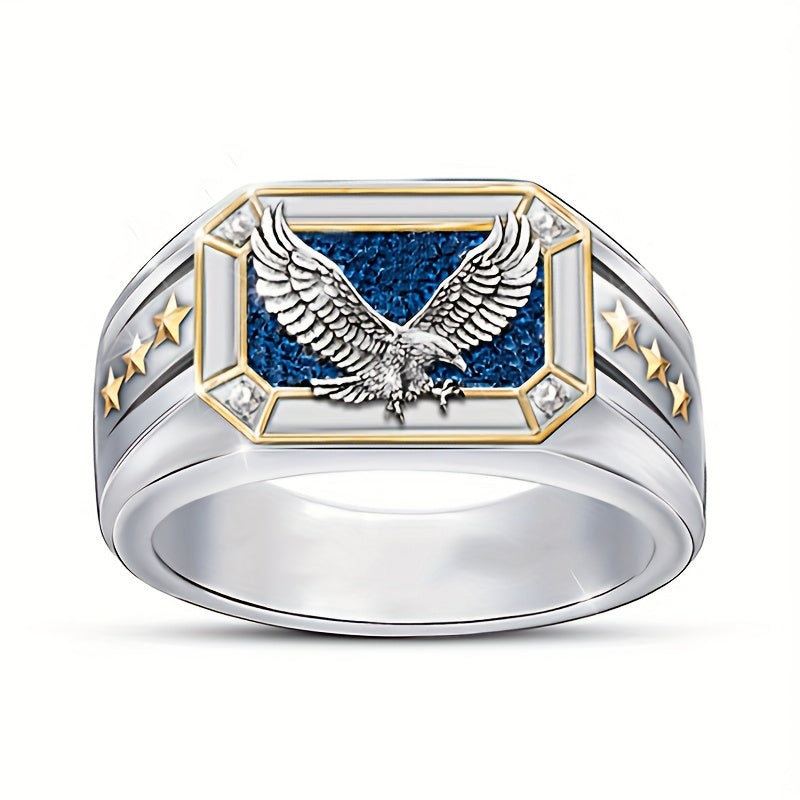 Two Tone Eagle Rings For Men New Fashion Punk Style