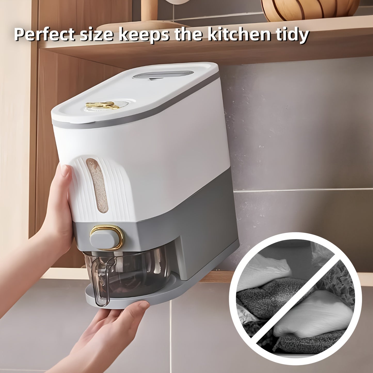 Dynamic Deals Direct Rice Dispenser With Measuring Cup
