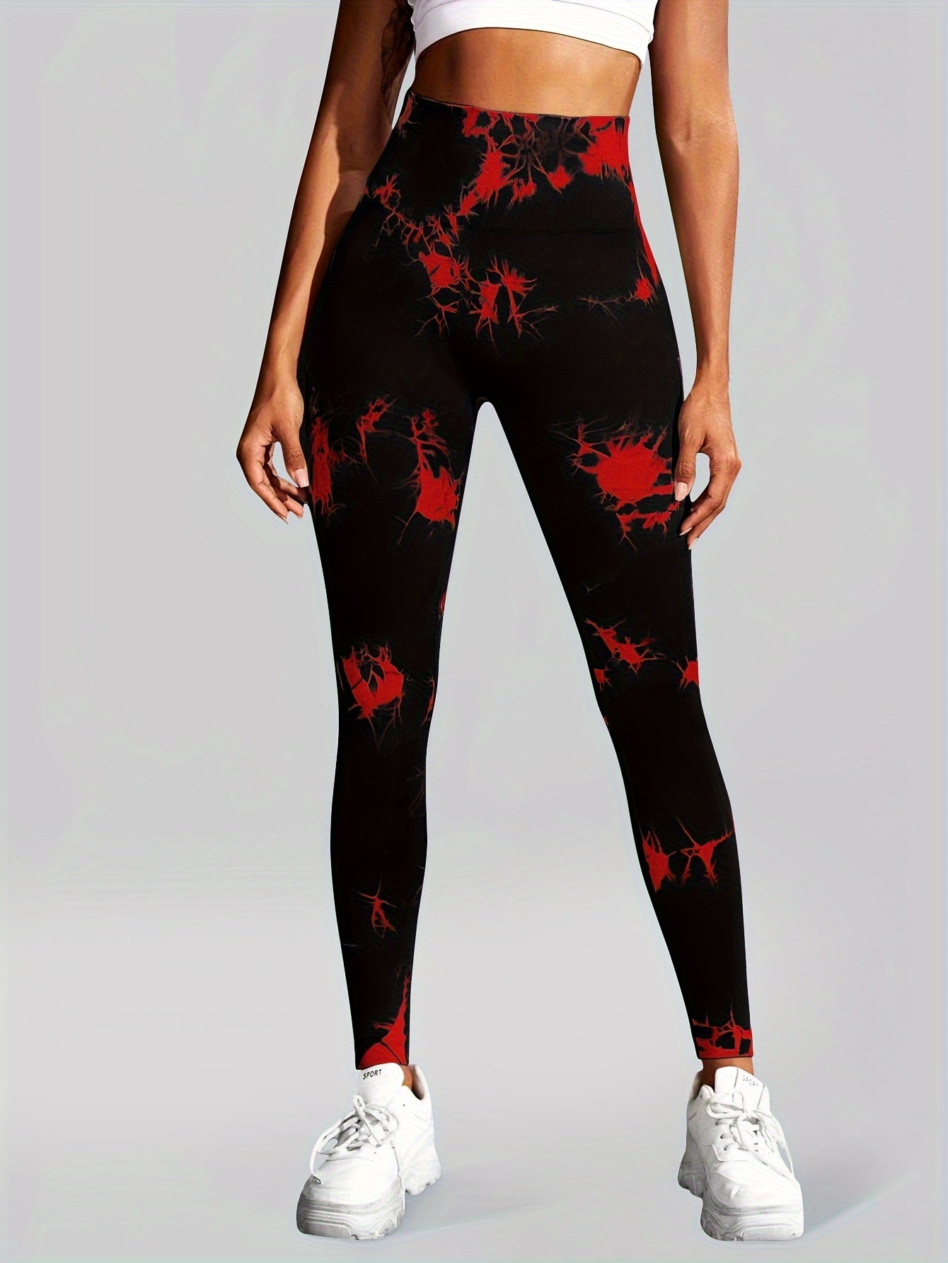 6pcs Seamless High Waist Tie Dye Yoga Trousers for Women Fitness and Workout Clothing