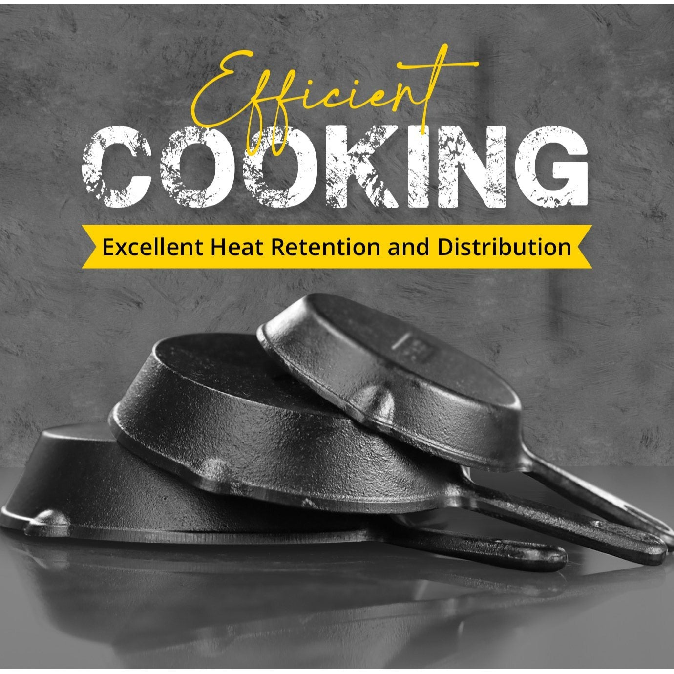 Utopia Kitchen Pre-Seasoned Cast Iron Skillet 3 Piece Set