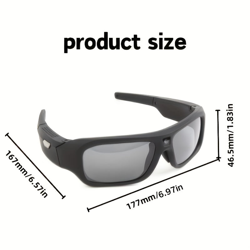 4K HD Smart Glasses Camera USB Rechargeable 180-Min Battery Life