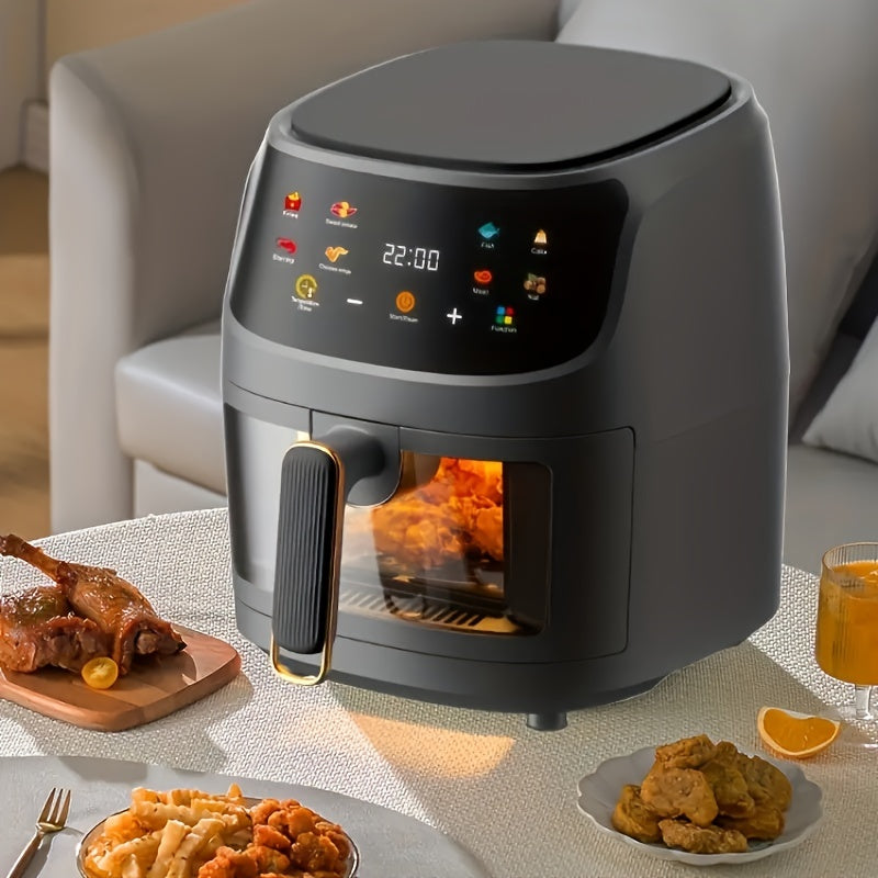 Electric Air Fryer Oven with Smart Cooking Programs, Large Capacity Multifunctional Touch Control
