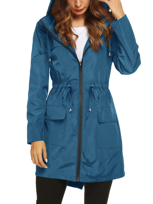 BASHAFO Hooded Raincoat Lightweight Portable Rainy Season