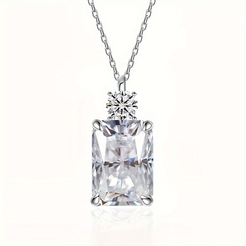 18k Golden Plated 925 Silver Moissanite Pendant Necklace