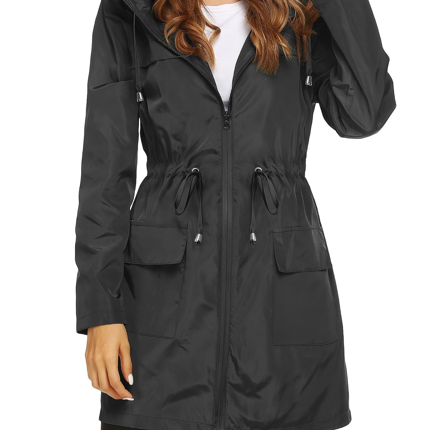 BASHAFO Hooded Raincoat Lightweight Portable Rainy Season