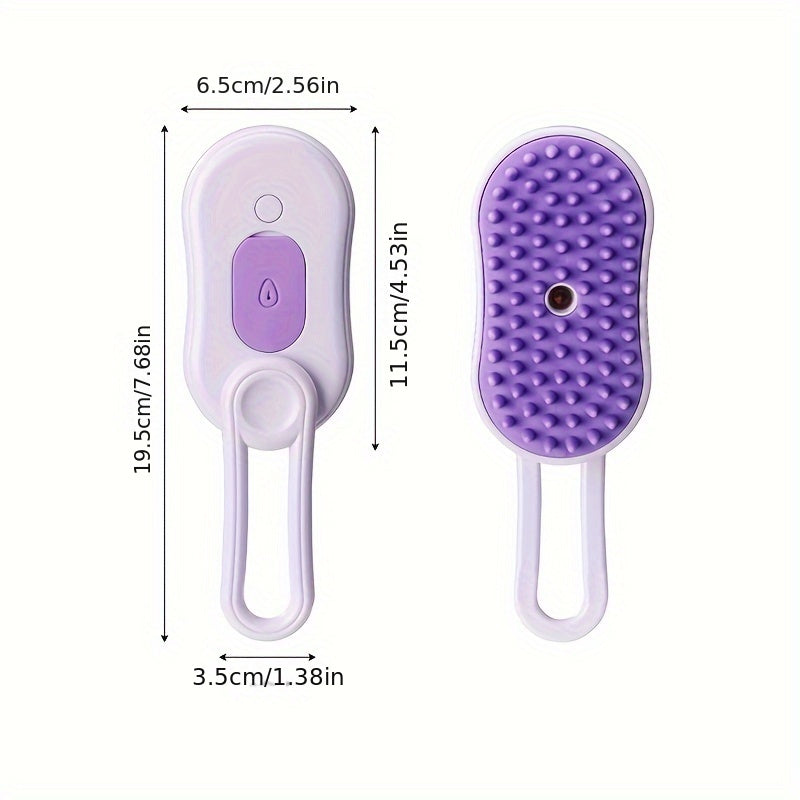 No Rinse Cleaning Brush For Pets Steam Fluff Removal Massage Comb Pet Bath Brush Automatic Hair Removal Spray And Anti Static Massage Comb For Dog And Cat Grooming